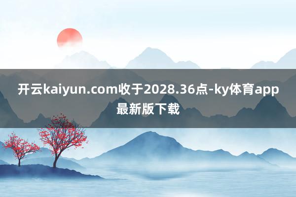 开云kaiyun.com收于2028.36点-ky体育app最新版下载