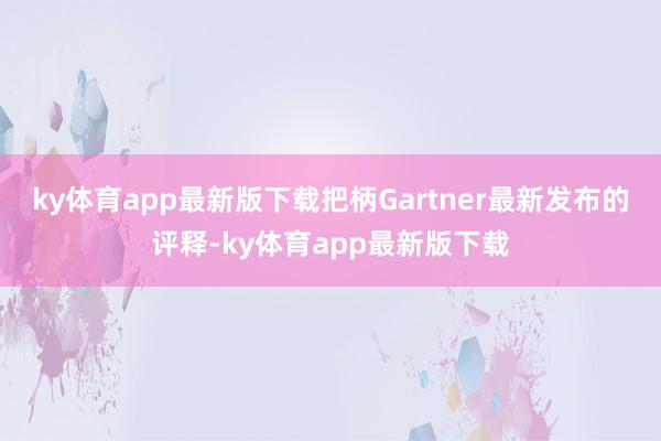 ky体育app最新版下载把柄Gartner最新发布的评释-ky体育app最新版下载