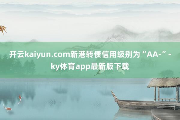 开云kaiyun.com新港转债信用级别为“AA-”-ky体育app最新版下载