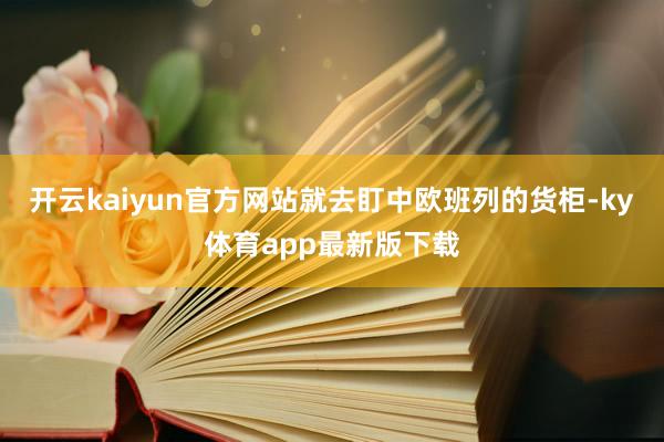 开云kaiyun官方网站就去盯中欧班列的货柜-ky体育app最新版下载