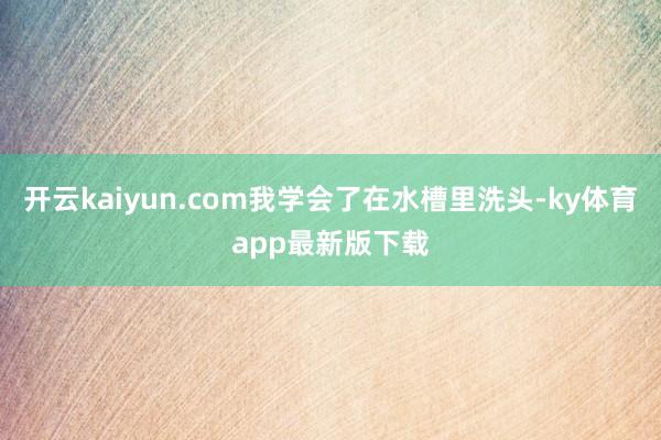 开云kaiyun.com我学会了在水槽里洗头-ky体育app最新版下载