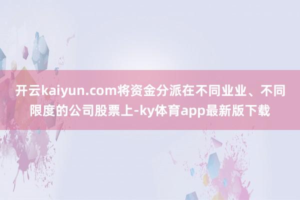 开云kaiyun.com将资金分派在不同业业、不同限度的公司股票上-ky体育app最新版下载
